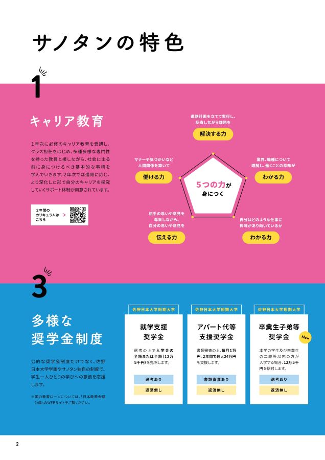 佐野短期大学教科書類1年 佐野日本大学短期大学 大学案内 2023