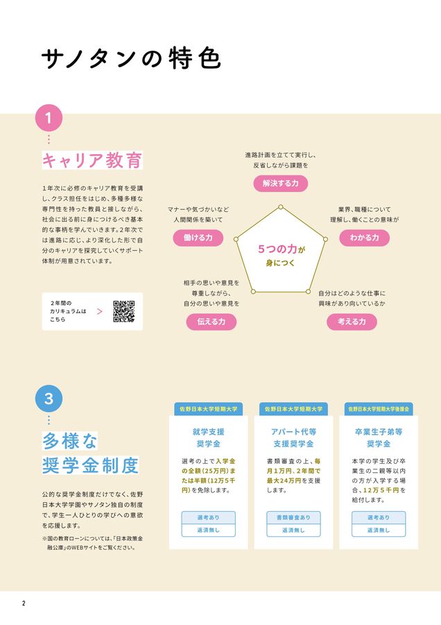 佐野短期大学教科書類1年 佐野日本大学短期大学 大学案内 2023